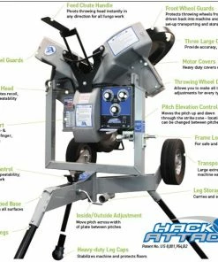 SportAttack Training And Coaching Aids Hack Attack Pitching Machine Baseball