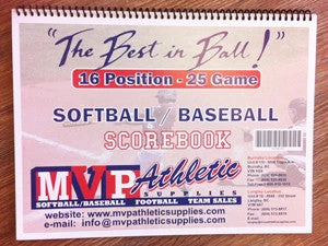 MVP Athletic Supplies MVP 16 Position Softball / Baseball Scorebook Training And Coaching Aids 3 MVP Athletic Supplies MVP 16 Position Softball / Baseball Scorebook Training And Coaching Aids