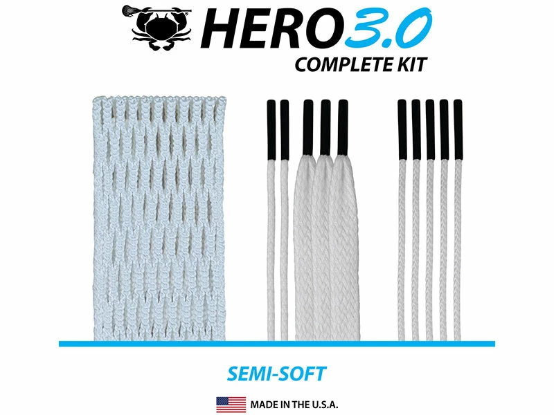 East Coast Dyes (ECD) ECD Hero 3.0 Complete Semi-Soft Lacrosse Mesh Kit Lacrosse Accessories 3 East Coast Dyes (ECD) ECD Hero 3.0 Complete Semi-Soft Lacrosse Mesh Kit Lacrosse Accessories